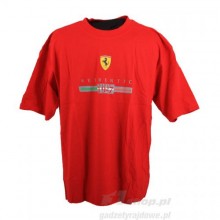 T-shirt z logo Authentic 1947 Ferrari F1 Team - czerwona