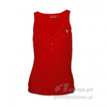 T-shirt damski Button Vest red Ferrari F1 Team