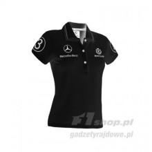 Koszulka polo damska Track black  Mercedes GP F1 Team